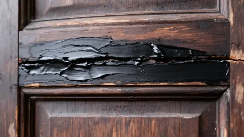 czarna szpachla do drewna